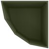 vidaXL Vaso d'angolo Oliver verde 60 x 60 x 50 cm Acciaio