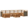 vidaXL Set di divani da esterno 7 pz Naturale Legno di Acacia Massello
