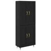 vidaXL Credenza Rovere Nero 69,5 x 34 x 90 cm Legno ingegnerizzato