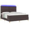 vidaXL Letto a Sorgente LED Marrone Scuro 180 x 200 cm Tessuto
