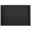vidaXL Nicchia per doccia Nero 30 x 20 x 9.5 cm Acciaio inossidabile