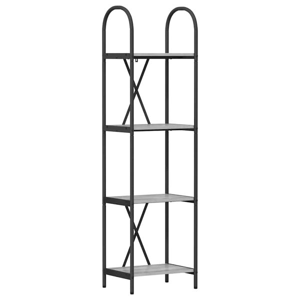 vidaXL Libreria Grigio Sonoma 40 x 30 x 146 cm Legno multistrato