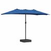 vidaXL Ombrello da giardino Blu 385 x 209 x 244 cm Tessuto