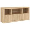 vidaXL Credenza con Luci LED Rovere Sonoma 142,5x37x67 cm
