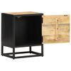 vidaXL Comodino con Anta Intagliata 40x30x50 cm Legno di Mango Grezzo