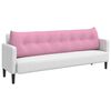 vidaXL Cuscino per Schiena Rosa 200 x 24 x 50 cm Tessuto