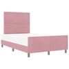 vidaXL Letto a molle con testiera Rosa 120 x 200 cm Velluto