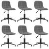 vidaXL Sedie da Pranzo Girevoli 6 pz Grigio Scuro in Velluto