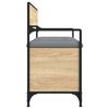 vidaXL Panca Portaoggetti Rovere Sonoma 85,5x42x73,5 cm Multistrato