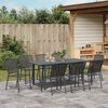 vidaXL Set da Pranzo per Giardino 9 pcs Antracite