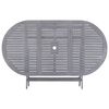 vidaXL Set da Pranzo per Giardino 9 pz Legno Massello di Acacia Grigio