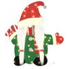 vidaXL Gnomone Illuminato Bianco caldo 71 x 64 cm Tessuto di Lam&egrave;