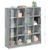 vidaXL Libreria Ante Grigio Sonoma 136x37x142 cm in Legno Multistrato