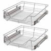 vidaXL Cestelli a Rete Estraibili 2 pz 500 mm Argentati
