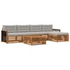 vidaXL Set di divani da esterno 6 pz Naturale e Grigio Chiaro