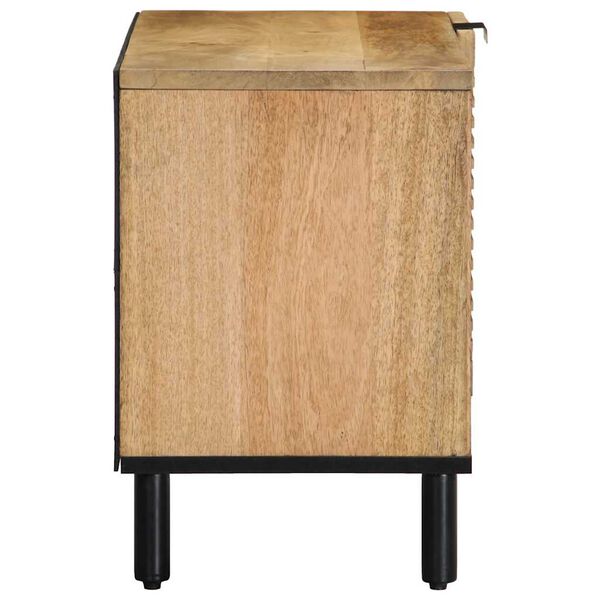 vidaXL Mobile Porta TV Marrone 80x31,5x46cm in Legno Massello di Mango