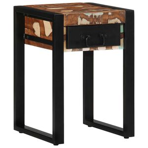 vidaXL Tavolino Multicolore 35x35x50 cm in Legno Massello Recupero