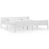 vidaXL Giroletto Bianco in Legno Massello di Pino 200x200 cm