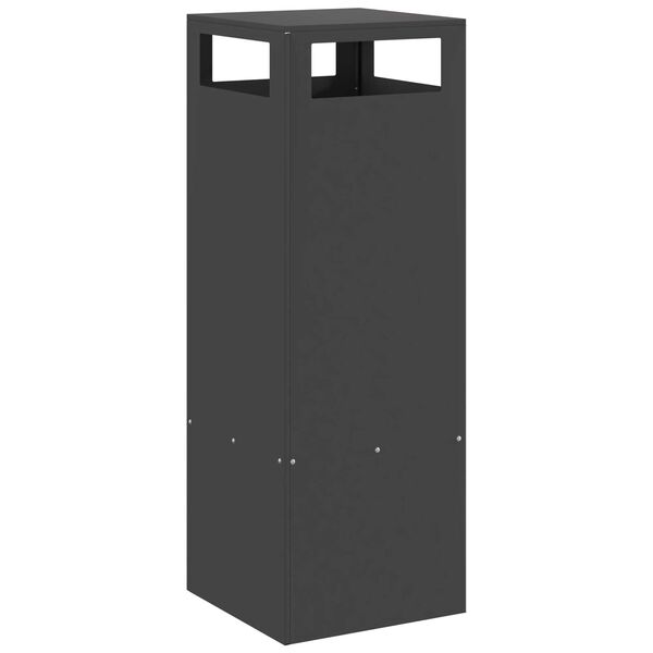 vidaXL Focolare Nero 35 x 35 x 100 cm Acciaio