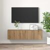 vidaXL Set mobile TV 2 pcs Marrone 60 x 30 x 30 cm Legno multistrato