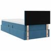 vidaXL Letto con Contenitore Blu Scuro 100 x 200 cm Velluto