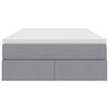 vidaXL Letto con contenitore e materasso Grigio chiaro 120 x 200 cm