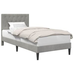 vidaXL Struttura del letto Grigio Chiaro 80 x 200 cm Velluto