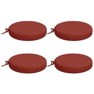 vidaXL Cuscini per Sedia in 4 Pezzi SOEST 4 pz 100% Poliestere Rosso