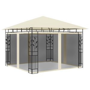 vidaXL Gazebo con Zanzariera 3x3x2,73 m Crema 180 g/m&sup2;