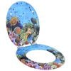 vidaXL Sedile per toilette con chiusura morbida Blu mare profondo