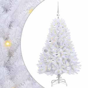 vidaXL Albero di Natale Artificiale con Rami Pieghevoli Bianco 120 cm