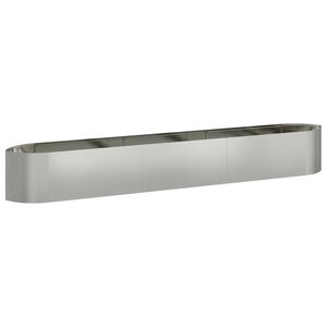vidaXL Letto rialzato da giardino Acciaio zincato 300 x 40 x 40 cm