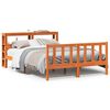 vidaXL Giroletto con Testiera Marrone Cera 160x200 cm Massello Pino
