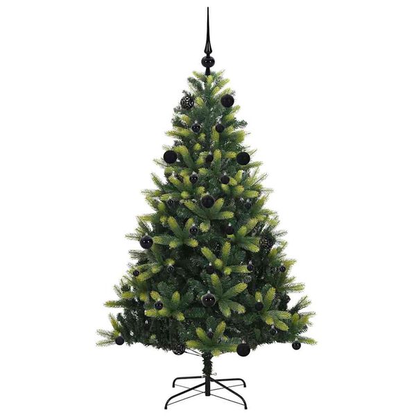 vidaXL Albero di Natale Artificiale Pieghevole 150 LED Verde 150 cm