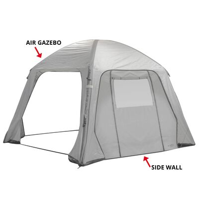 Bo-Camp Parete Laterale Tenda con Porta e Finestra Air Gazebo Grigio