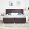 vidaXL Letto a molle con materasso Marrone 140 x 200 cm Tessuto