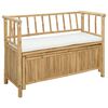 vidaXL Panca da Giardino con Contenitore 110 x 47 x 80 cm Bamb&ugrave;