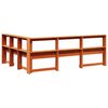 vidaXL Testiera Libreria a L Marrone Cera 150cm Legno Massello di Pino