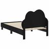 vidaXL Struttura letto bambini con testata Nero 80 x 160 cm PU
