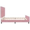 vidaXL Letto a molle con testiera Rosa 180 x 200 cm Velluto