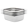 vidaXL Contenitori Gastronorm 4 pz GN 1/2 100 mm in Acciaio Inox