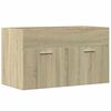 vidaXL Mobile Sottolavabo Rovere Sonoma 80x38,5x46cm Legno Multistrato