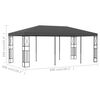 vidaXL Gazebo 3x6 m Antracite in Tessuto