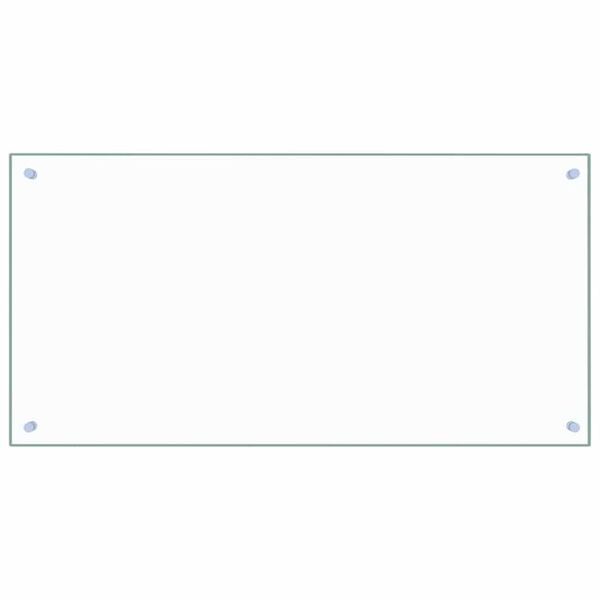 vidaXL Paraschizzi per Cucina Trasparente 100x50 cm in Vetro Temperato