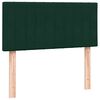 vidaXL Giroletto a Molle con Materasso Verde Scuro 80x220 cm Velluto