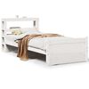 vidaXL Giroletto con Testiera Bianco 75x190 cm Legno Massello di Pino