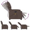 vidaXL Poltrona Massaggiante Elettrica Marrone in Similpelle