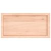 vidaXL Piano Bagno 80x40x(2-4) cm in Legno Massello Non Trattato