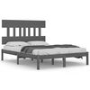 vidaXL Giroletto Grigio in Legno Massello 140x190 cm