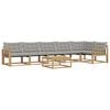 vidaXL Set di divani da esterno 7 pz Bianco e Grigio Chiaro